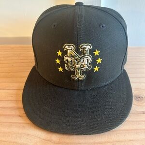 New York Mets Hat 2024 Armed Forces Day 59FIFTY Adjustable New Era Green camo